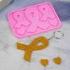 Bow Key Ring Pendant Mirror Resin Jewelry Accessories Pendant Silicone Mold Diy Crystal Epoxy Mold