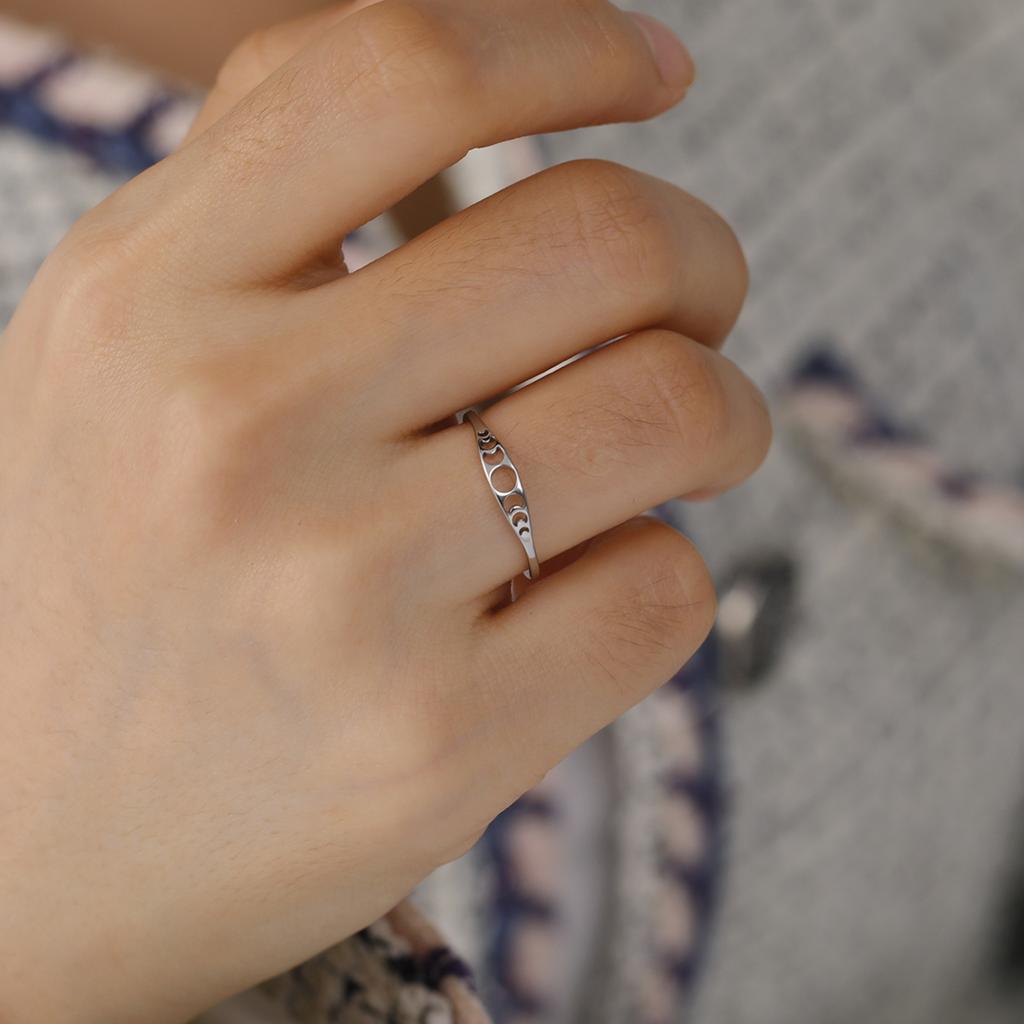 Lemegeton Moon Phase Fashion Ring Crescent Moon Women Rings 2026 Amulet Witch Jewelry Gifts for Lover Friends Wholesale