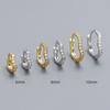 Mariasz Minimalist 6/8/10mm Classic Tiny CZ Irregular Wave Hoop Earrings Stackable Gold Earrings for Women Huggie Jewelry