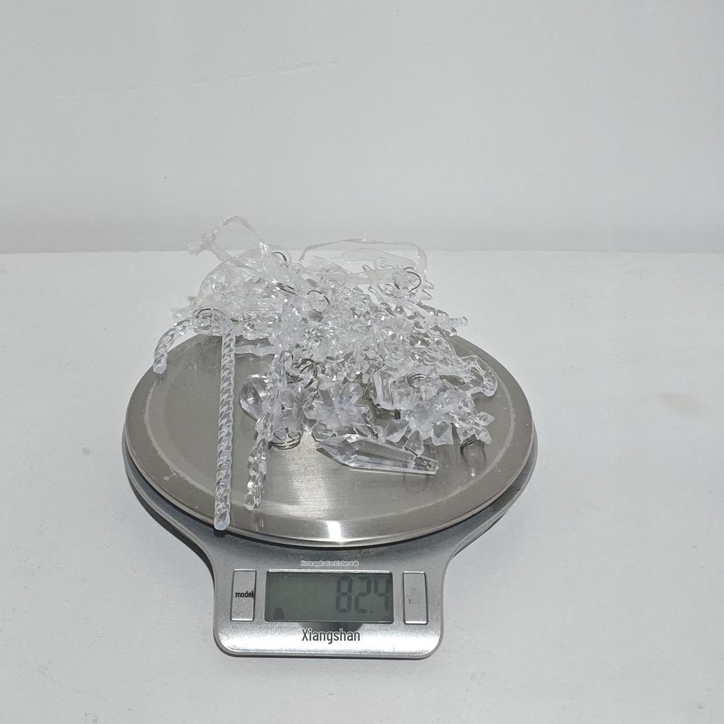 Jia He 8-Piece Acrylic Icicle & Snowflake Christmas Ornaments Set