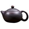 Tetera de cerámica morada, tetera de cerámica, juego de té de kung fu, cuchillo de salto, olla tallada, olla individual hecha a mano