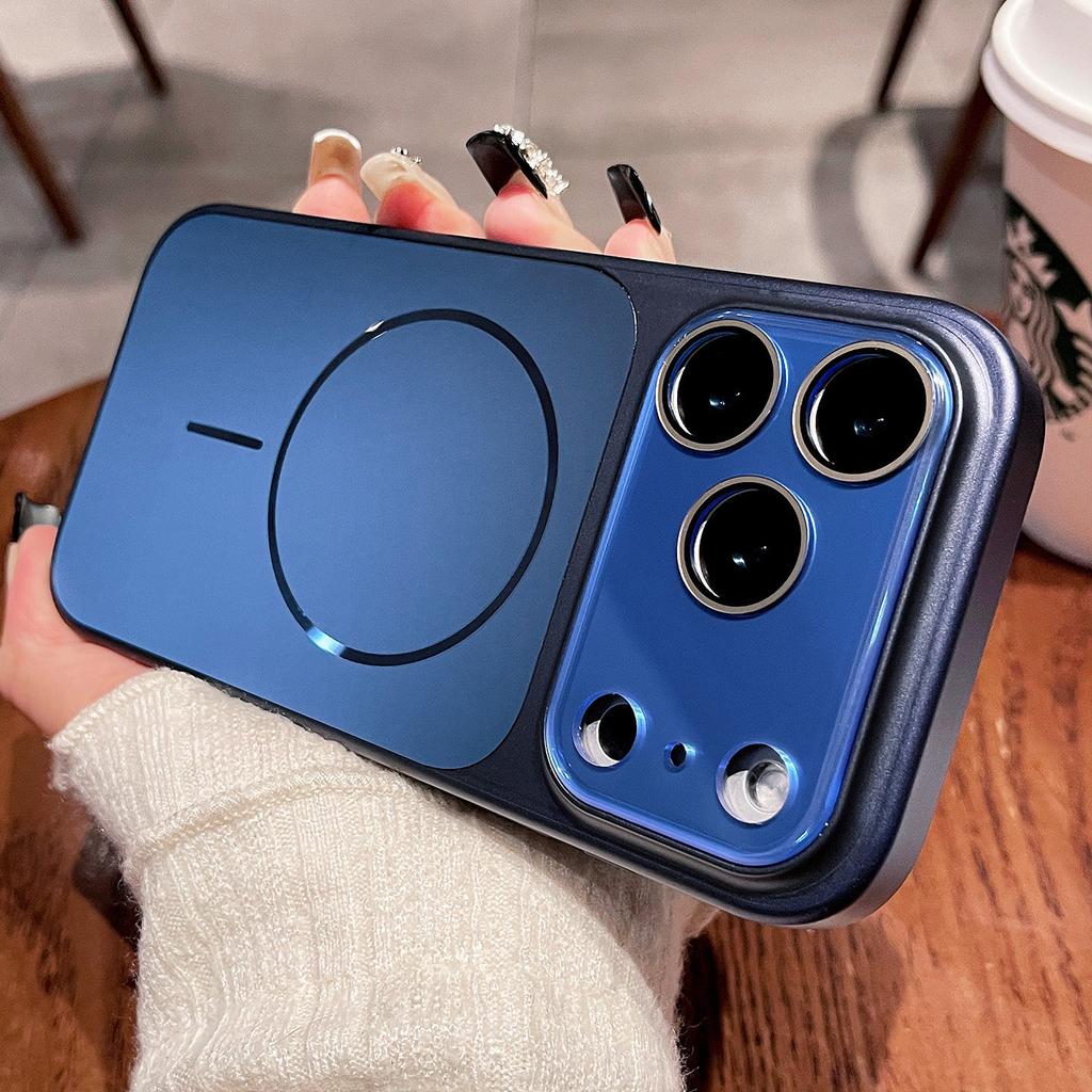 Goggles AG streamer matte magnetic attraction suitable for Apple 17promax mobile phone case iPhone16 soft edge anti-drop cover 13