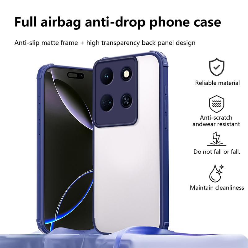 Dla Infinix Note 40 Nowe Przezroczyste Pancerne Wstrząsoodporne Etui Dla Infinix Note 50 Pro Plus Ochrona Obiektywu Aparatu Pokrowiec Note 30 Pro