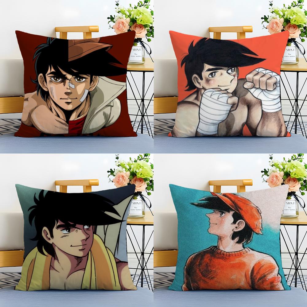 Sports Anime AAshita no Joe Cushion Cover Linen Pillowcase Soft  for Sofa Bed Home Room Decor
