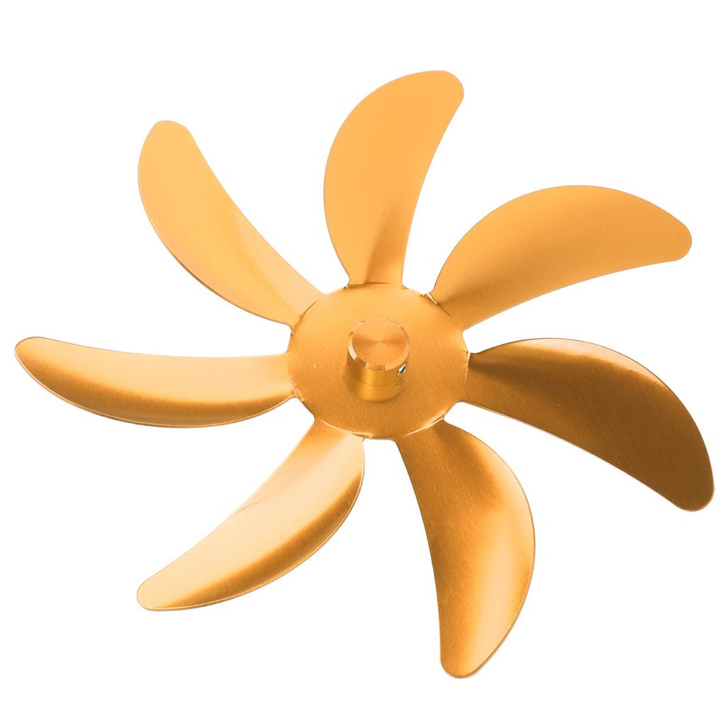 Stove Fan Aluminum Alloy Blade 7 Blades Easy Installation Universal Fireplace Fan Blade Replacement for Fireplace Fan