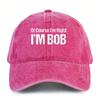 Im Bob Gedruckte Baseballkappe Hip Hop Wassergewaschen Abgetragen Vintage Papa Hut Leicht Verstellbar Unisex Schirmmütze