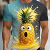 Interesting Fruits 3d Print T-Shirt Casual Loose Fashion Round Neck Summer Men's Breathable Oversized T-Shirt