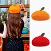 Pink Peach Beret Fruit Caps Little Leaf Beanie Beret Cap Japanese Girl Painter Hat  Female Lady