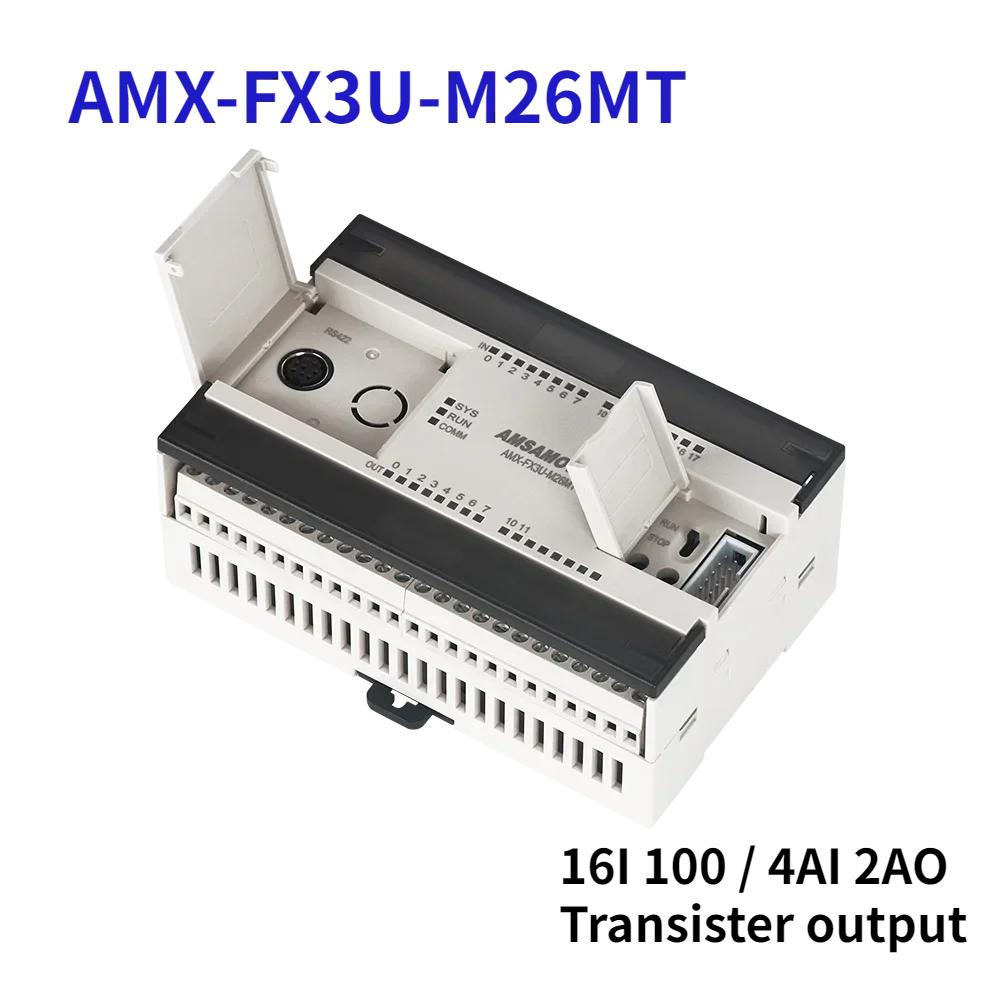 Amsamotion FX3U-M26MR-E M26MT-E Replace For Mitsubishi MELSEC PLC 4AI/2AO MODBUS Analog Transistor Relay EM3 Module