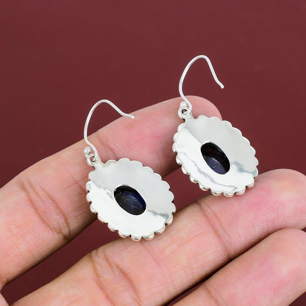 Labradorite Earring 925 Sterling Silver Earrings Natural Gemstone Earring Beautiful Vintage Jewelry Handmade Brand New Earring Gifts For Mom