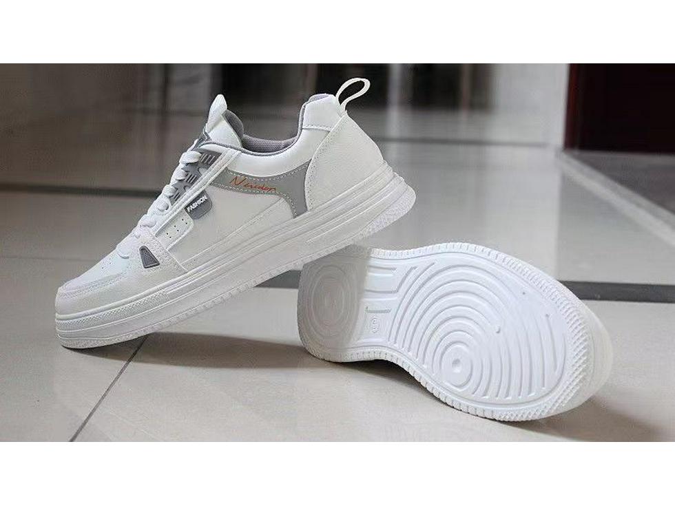 Men's White Plus Velvet Black Skateboard Shoes - Fashionable Autumn Casual Sneakers