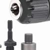 4 Pcs Drill Chuck Adapter Set 10mm Impact Drill Chuck with Round Hex Shank Connection Rod Electric