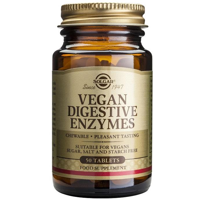 Enzimas digestivas veganas Solgar 50 comprimidos