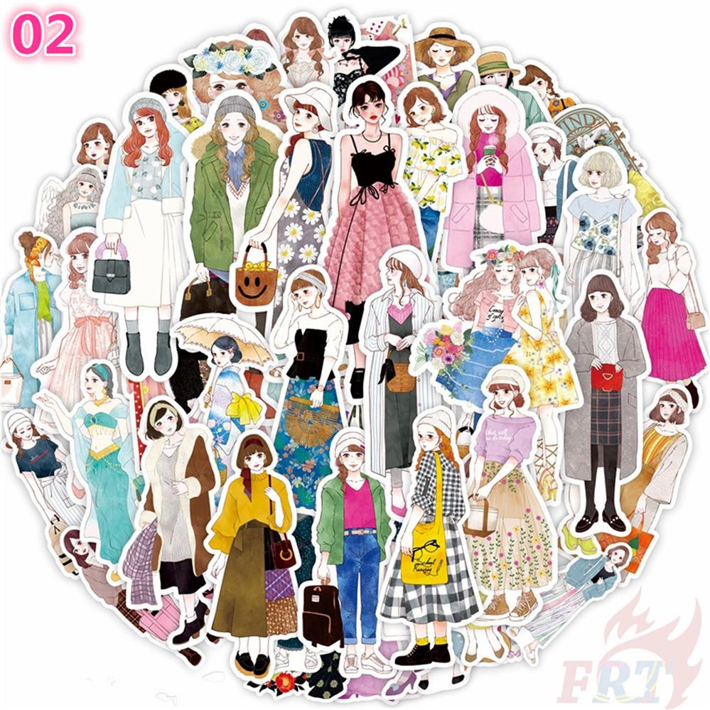 Modern Mori Girls Stickers DIY Scrapbooks Album Decor Decals Stickers