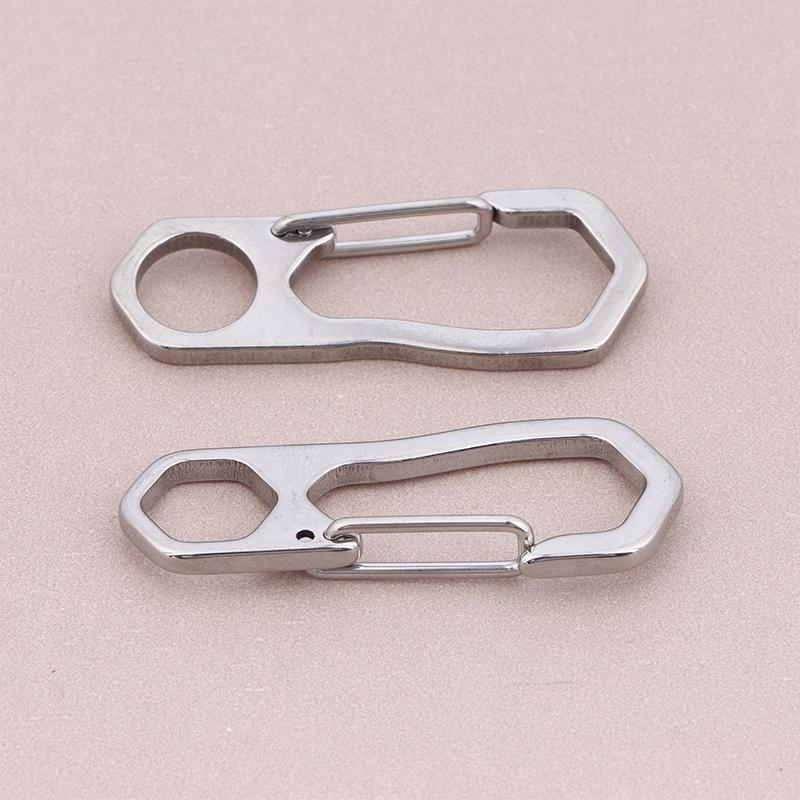 2/5Pcs Stainless Steel Keychain Carabiner Buckle Outdoor Camping Spring Snap Hooks Dog Chain Key Chain Tool Clips Accessories