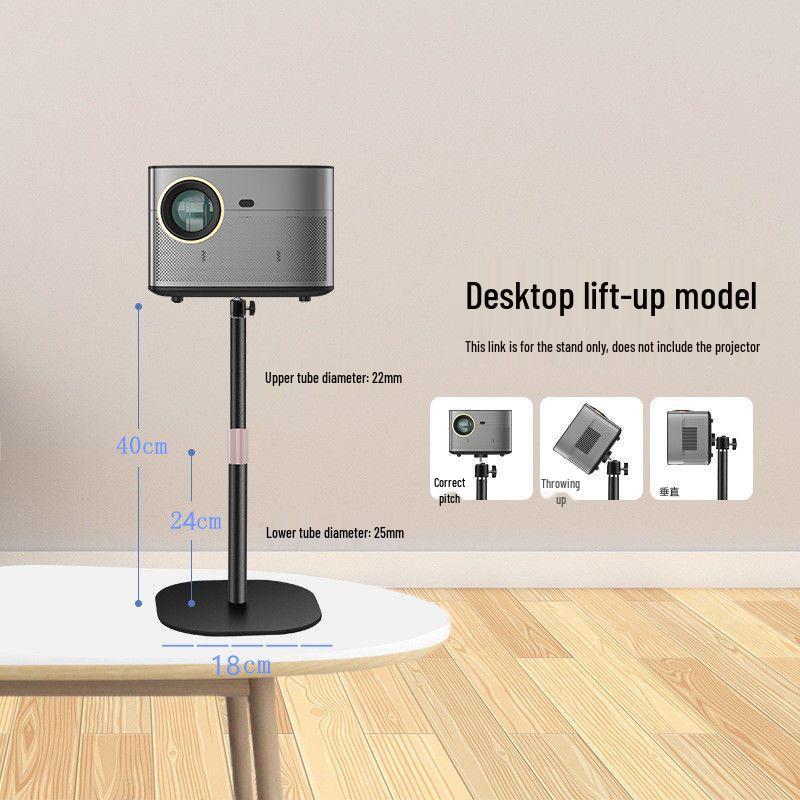 

Dual-Use Projector and Phone Stand with Telescopic Adjustment, Punch-Free Tray for Home or Office.