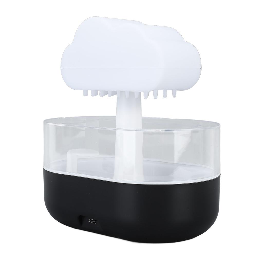 200ml Zvlhčovač vzduchu Dešťový mrak se 7 barvami LED světla Nastavitelný Napájený přes USB Aromaterapie mrak
