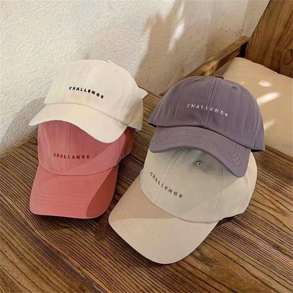 Letter Embroidered Hip Hop Hats Cotton Peaked Cap Fashion Sun Hat  Outdoor Sports