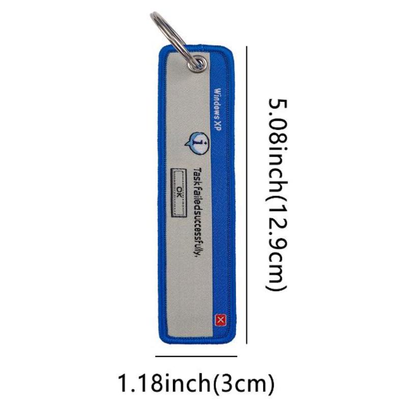 Warning Sign Embroidery Funny Quotes Key Fobs Key Tags Keychain For Motorcycle Cars Key Holder Jewelry Gifts