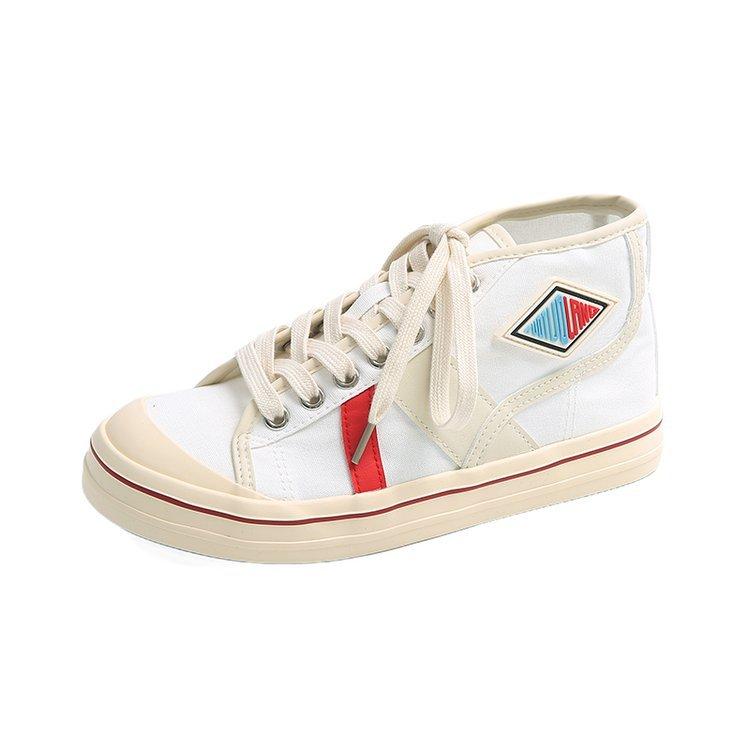 Foreign-style versatile and thin breathable German training canvas shoes for women's 2025 spring and summer new color matching ugly and cute platform