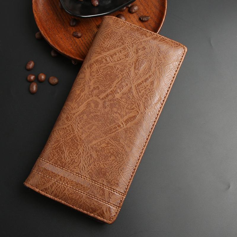 

Мужской кошелек длинный зеленый на молнии кошелек большой вместимости мужской простой кошелек многокарточный студенческий мягкий кошелек коричневый