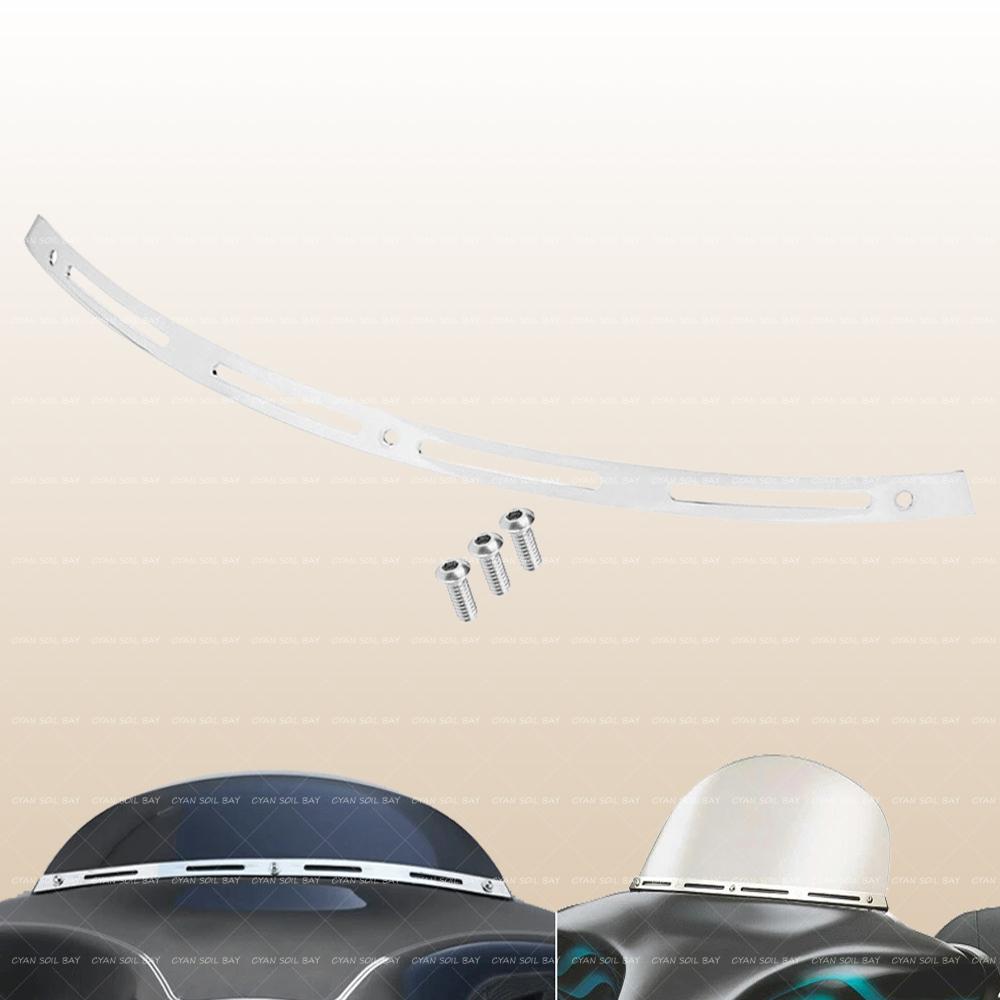 1 stuks Voor Harley Touring Electra Street Tri Glide 1996-2013 Motorfiets CNC Chroom Batwing Kuip Windscherm Windscherm Sierlijst