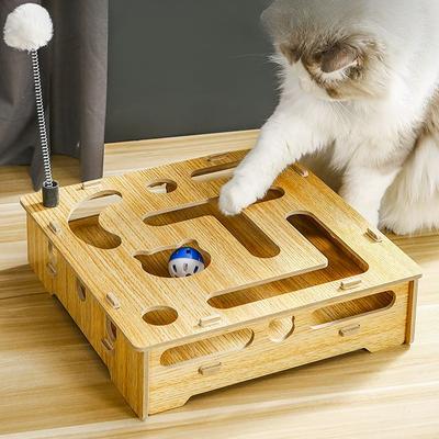 Cat Toys Hollowing Out Ball Corrugated Cardboard Wear-resistant Cat Scratching Board Claw Grinder Teaser Cat Stick Carousel Ball Pet Cat Supplies