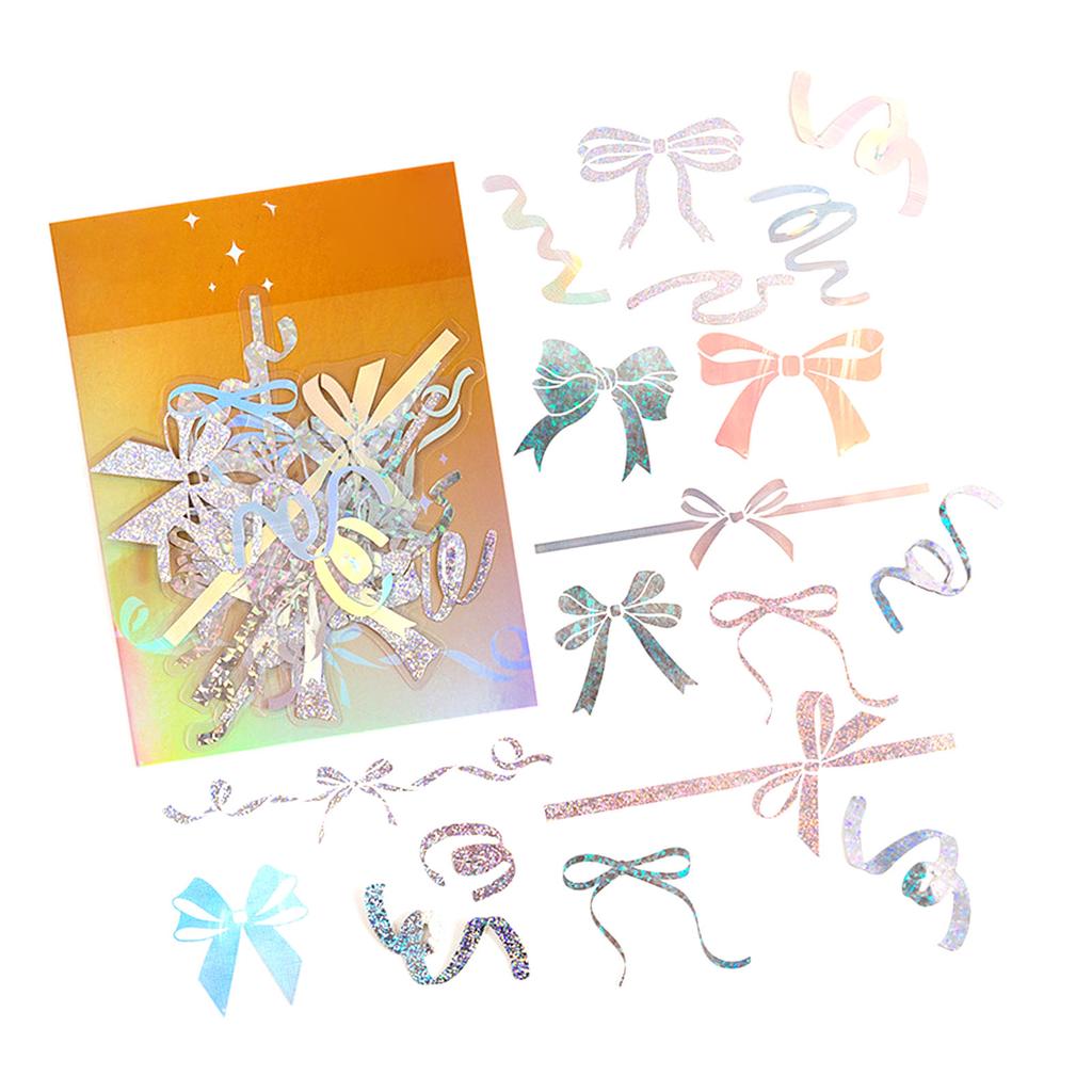 45pcs Bowknot Scrapbook Stickers Cute Strong Adhesion PET Planner Stickers Decal for Diary Photo Alb