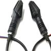 Universal 4Pcs Motorcycle Turn Signals Double Color Led Yellow Amber Flowing Blinker and Blue Daytime Running Indicator   (Black)