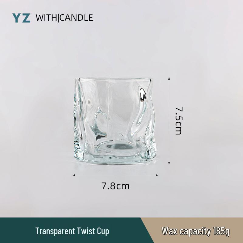 Handmade Frosted Glass Scented Candle Cup - Creative DIY Wax Container