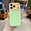 Fashion Color Collision Acrylic Case for iPhone 14 15 16 17 Pro Max Bumper Big Window Camera Protection Cover