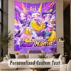 Custom Text Tapestry Kpop Demon Hunters Print Wall Tapestry Indoor Living Room Wall Decor