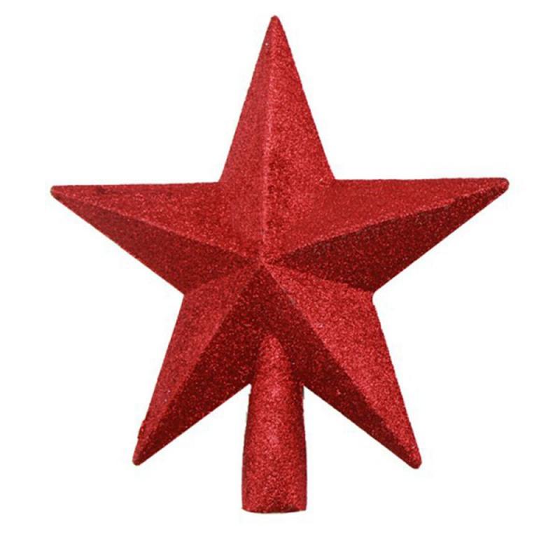 Christmas Tree Top Star Festive Five-Pointed Star Accessorie Home Decoration Reusable Party Supplies Xmas New Year's Ornament