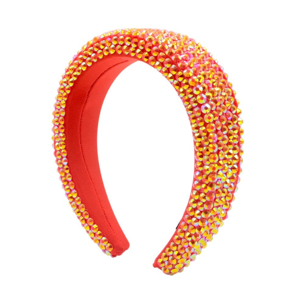Wide Brim Full Rhinestone Headband Padded Design Hair Accessory Women Head Hoop  Shopping