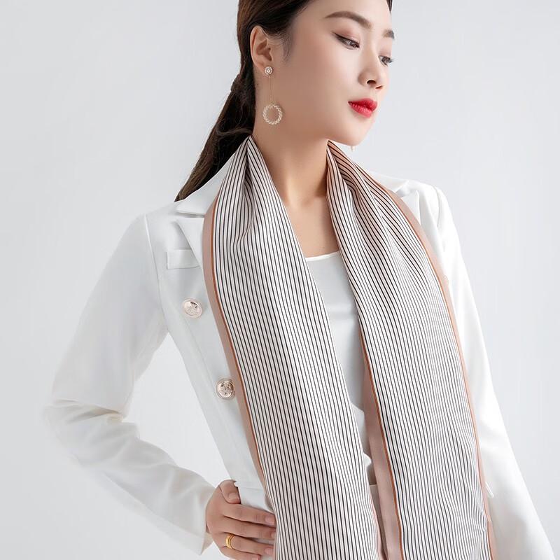 Korean Style Patterned Mulberry Silk Scarf