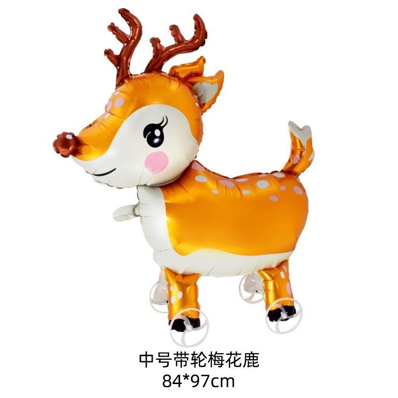 

Jungle Animal Balloons Elephant Giraffe Dinosaur Zebra With wheels Foil Balloon Cartoon Animal Balloon Baby Shower Party Gifts 1pcs