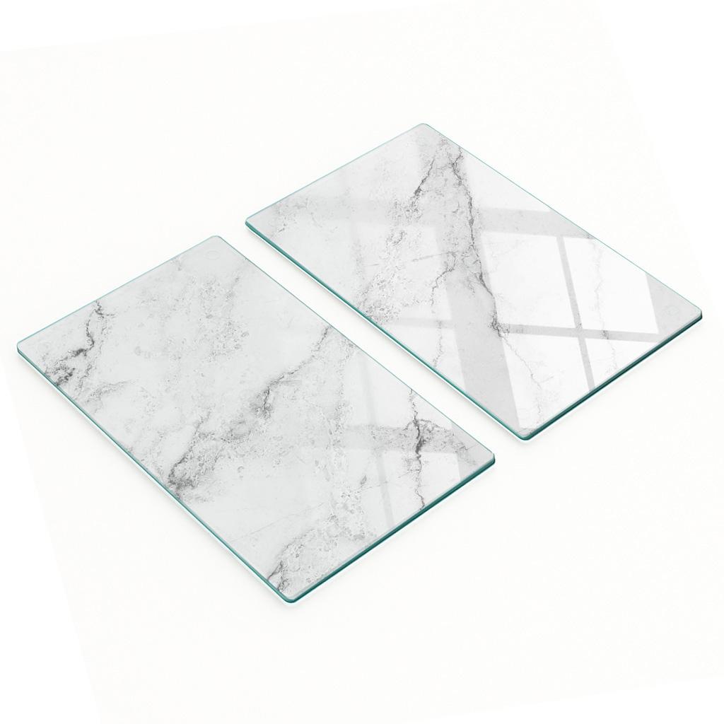 Kitchen Multifunctional Decorative Tempered Glass Boards Marble 2X30X52 Cm