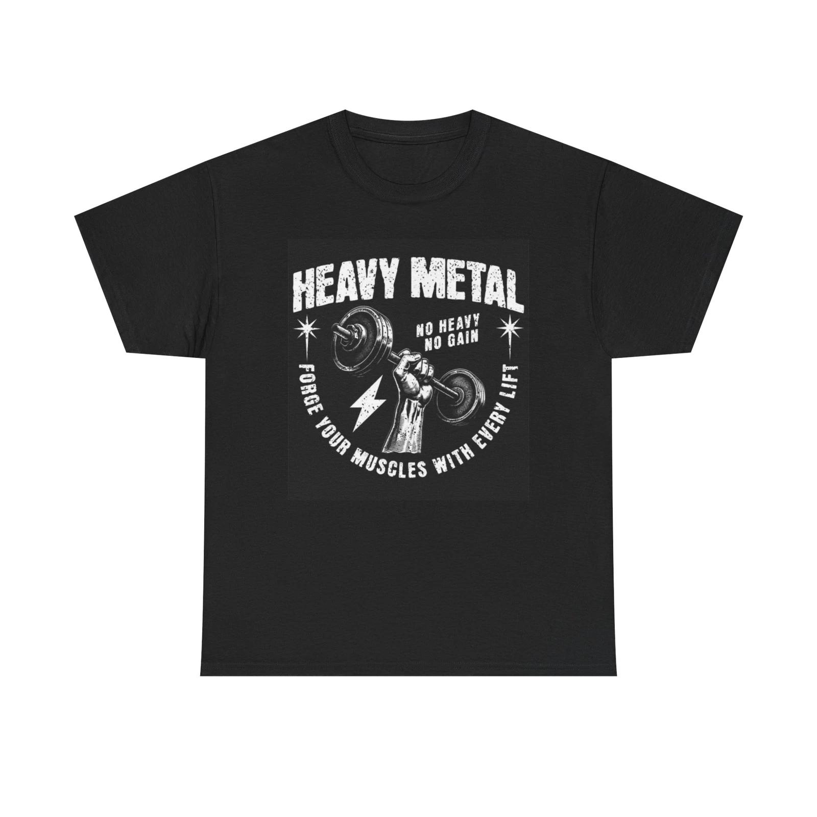 Men s and Women s T-shirts Heavy Metal Gym Lifting Graphic L