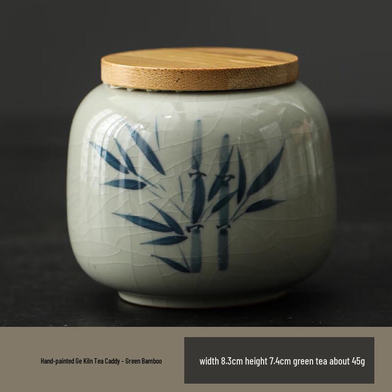 Hand-painted Ceramic Tea Caddy