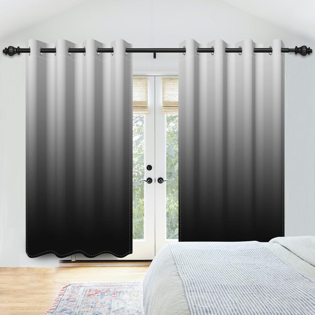 Moderne Kleurverloop Gordijnen Meerdere Opties Minimalistisch Slaapkamer Woonkamer Decoratieve Raambekleding Gordijn Lichtblokkerend Voor Ruimte Polyester