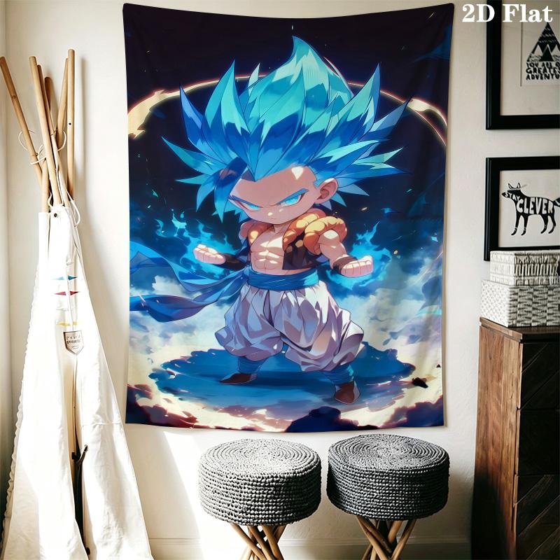 Vegeta Wall Tapestry Aesthetic Wall Hanging Printed Fabric Blanket Decorative Tapestries For Bedroom Living Room Home Decor