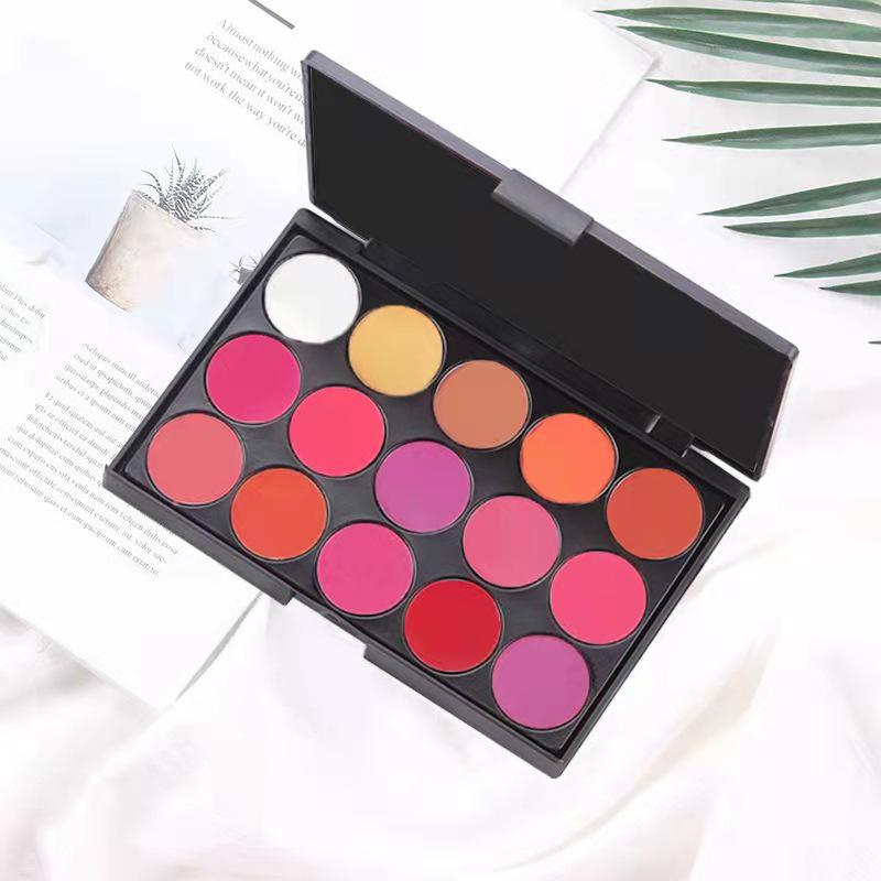 Cross-border 15-Color Moisturizing Lipstick Palette - Hydrating, Easy-to-Use, Portable, No Logo.