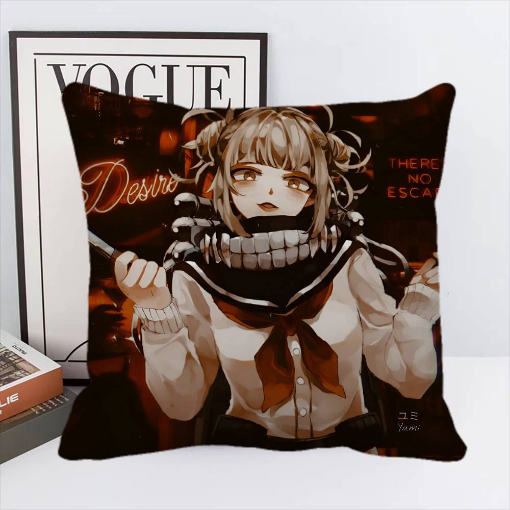 Anime My Hero Academia Himiko Toga Pillow Case Square Pillow Bedroom Sofa Leisure Comfort Cushion Home Decoration