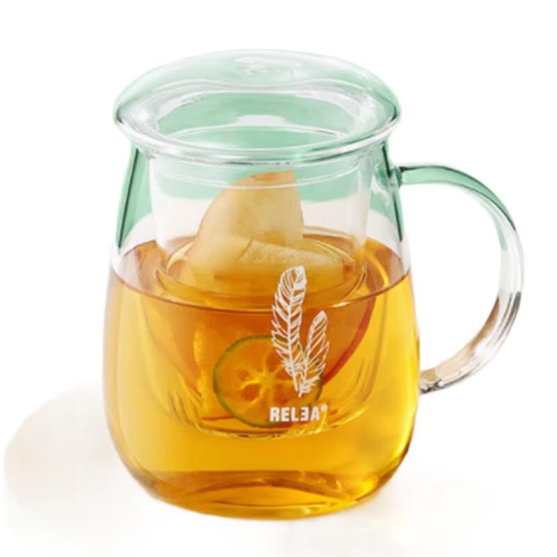 Wushengwu 500ML Glass Tea Mug with Infuser & Handle