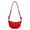 Leather high-end niche design croissant bag women's first layer cowhide new fashion versatile shoulder messenger bag