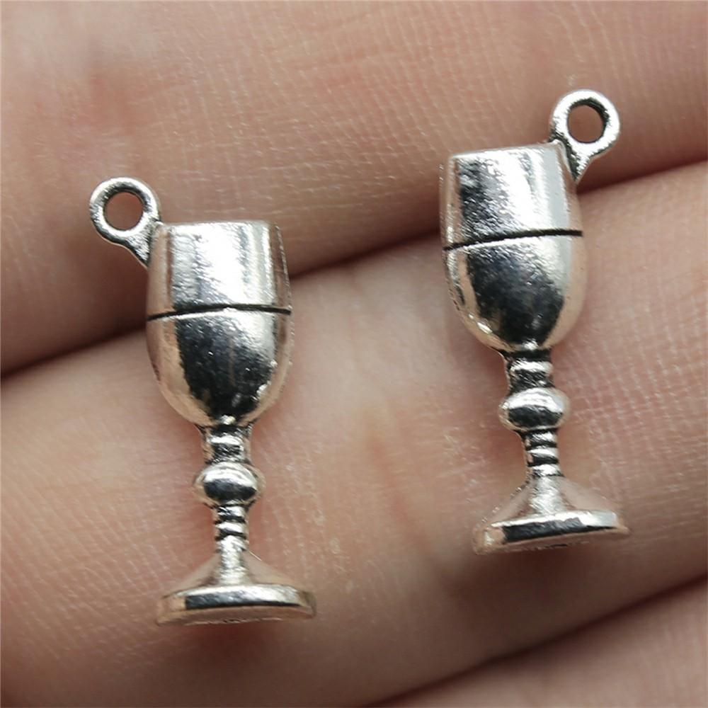 20pcs DIY Crafts Making Findings Handmade Tibetan Jewelry Beer Wine Corkscrew Bottle Opener Charms For Jewelry Making