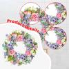 Artificial Front Door Wreath Hanging Ornament Spring Decor for Indoor Outdoor