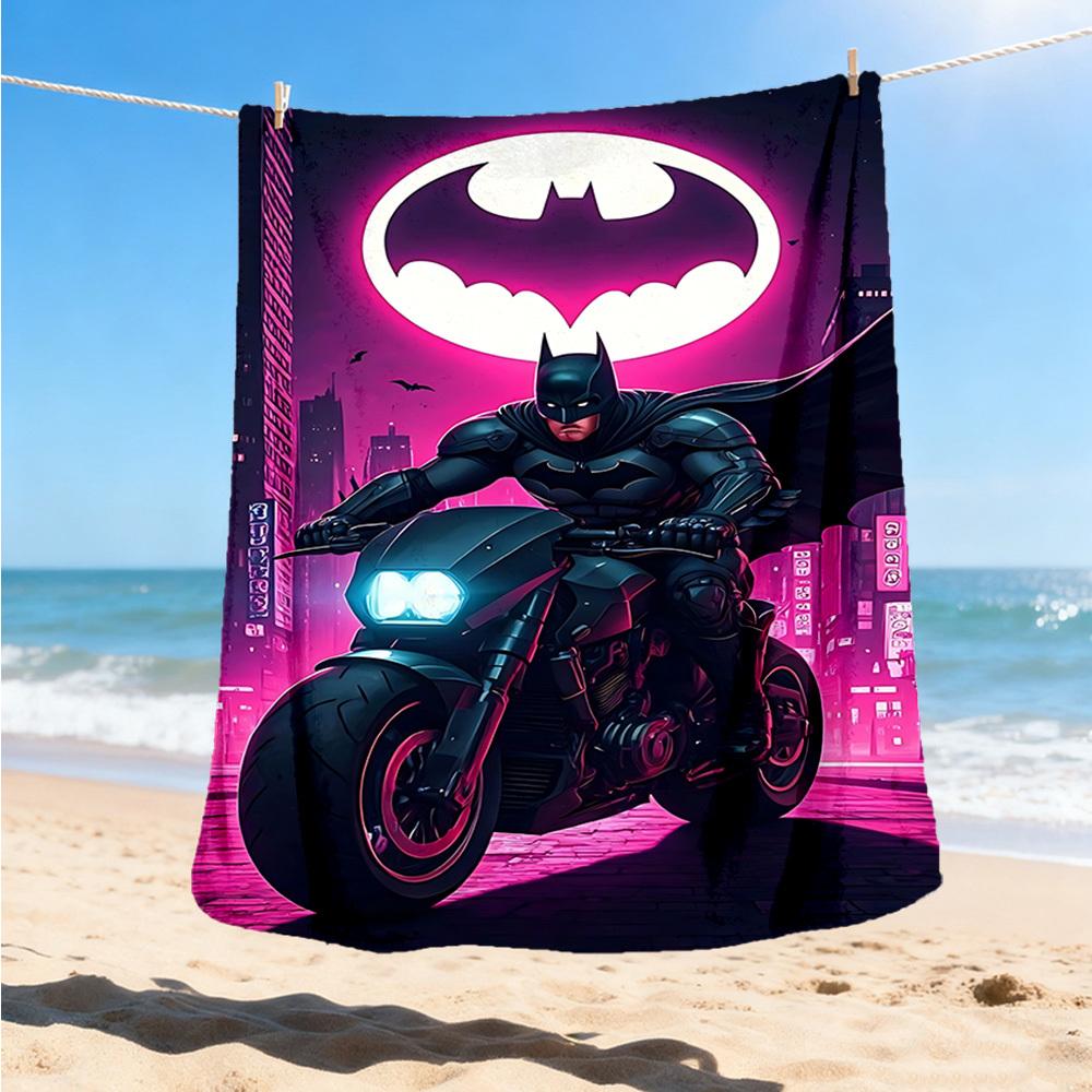 1pc Batman Outdoor Flannel Throw Blanket Soft, Lightweight & Warm for Sofa, Office