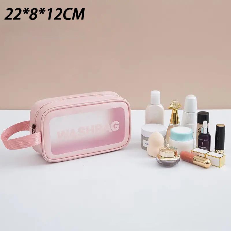 Women'S Travel Waterproof Cosmetic Bag Transparent Shower And Pool Bag Cosmetic Organizer Vanity Case