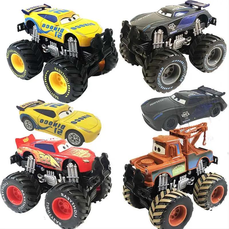 Pixar Cars 2 3 Lightning McQueen Black Storm Jackson Cruz Mater Big Wheel Offroad Metal Alloy Cars Kids Toys